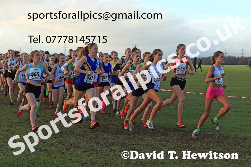 Girls Under-15s 2026 Northern Cross Country Champs., Pontefract Racecourse, Pontefract. Photo: David T. Hewitson/Sports for All Pics